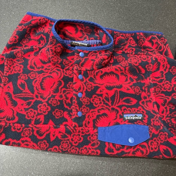 Patagonia Rare Limited Edition Synchilla Snap-T Fleece Pullover Lotus Flower M - Picture 3 of 7